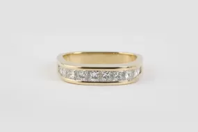 18k Yellow Gold 0.70ctw Diamond Ring Size 5.75 (4.40g.)