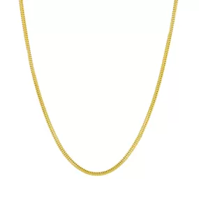 22K Yellow Gold Chain W/ Rounded Ball Bead Strands, 19 Inches