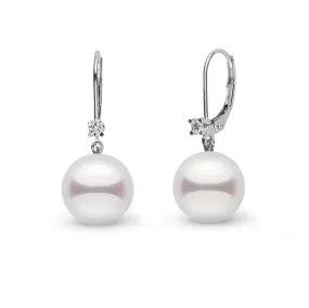 8.0-8.5 mm Akoya Pearl and Diamond Harmony Collection Earrings