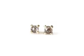 Brown Rose Cut Diamond Studs