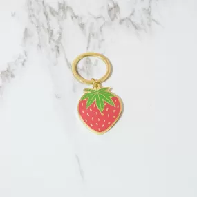 Cannabis Leaf Strawberry Keychain