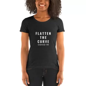 Flatten The Curve Dark Ladies' short sleeve t-shirt