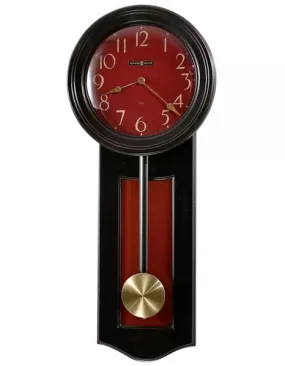 Howard Miller Alexi Pendulum Wall Clock - Black & Antique Red