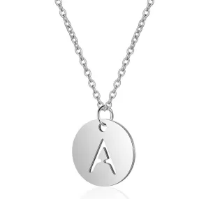 Initial Necklace Silver (A-Z)