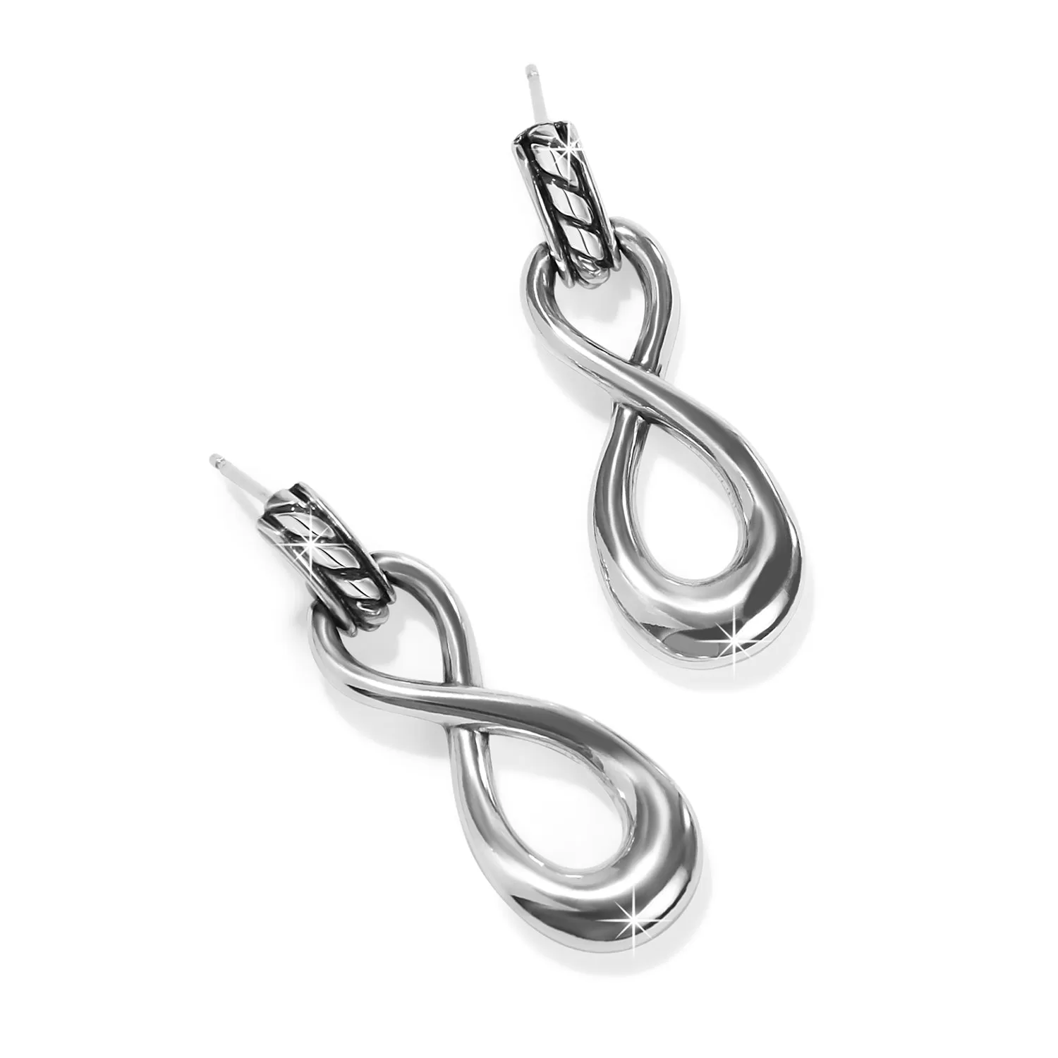 Interlok Infinity Post Drop Earrings