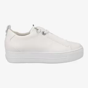 PAUL GREEN SUPER SOFT LEATHER TRAINERS WHITE 5417-045