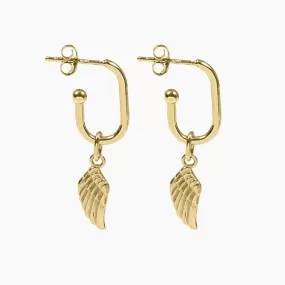 Roma Angel Wing Earrings (Gold)