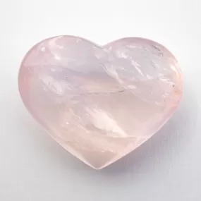 Rose Quartz - Heart, A- Grade, Polished