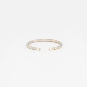 White Diamond Equilibrium Cuff Ring