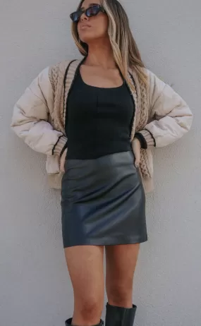 z supply: ciera leather skirt